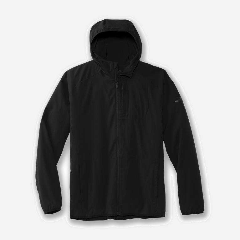 Brooks Canopy Mens Running Jackets - Black - Philippines (507632KBM)